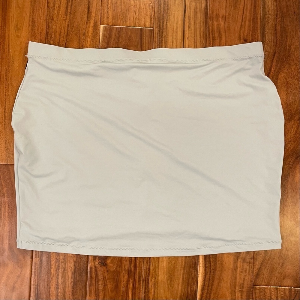 Skims Women Plus Size Sporty Zipper Swim Mini Skirt Blue Pacific Size 4x NWT. - Picture 2 of 6